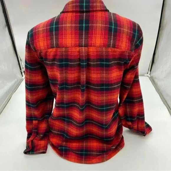 L. L. Bean Signature Flannel Button Down Top Multicolor Plaid Size Small - Picture 5 of 10